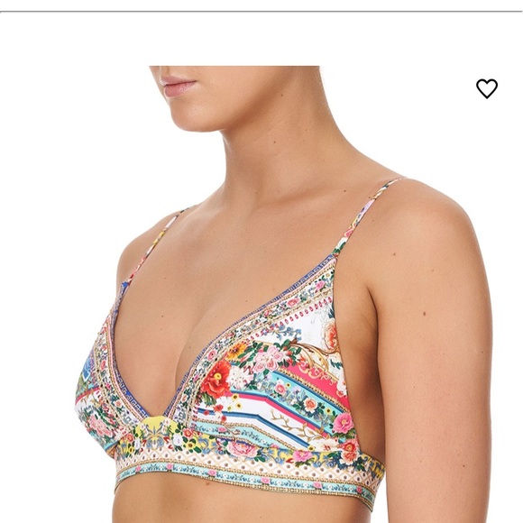 Camilla Lace Back Tri Bra Floral Bikini Top - Picture 11 of 12